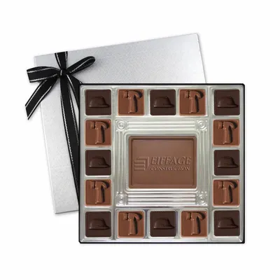 Custom Chocolate Squares Gift Box (13 1/2oz.) - Custom Socks Now