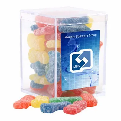 Acrylic Box with Sour Patch Kids - Small - Custom Socks Now