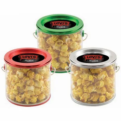Tin Pail with Caramel Popcorn - Custom Socks Now