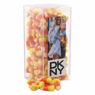 Acrylic Box with Candy Corn - Medium - Custom Socks Now