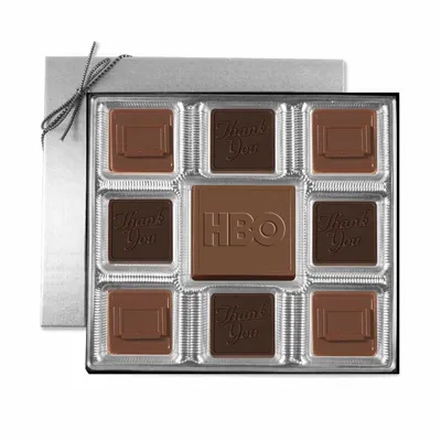 Custom Chocolate Squares Gift Box (6 oz.) - Custom Socks Now