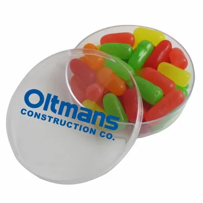 Small Round Acrylic with Mike & Ike's - Custom Socks Now