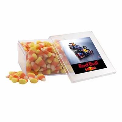 Acrylic Box with Candy Corn - Large - Custom Socks Now