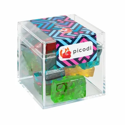 Clever Candy Sweet Boxes with Gummy 3D Blocks - Custom Socks Now