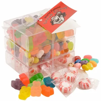 3 Way Candy Stack Acetate Tower - TRB901 - Custom Socks Now