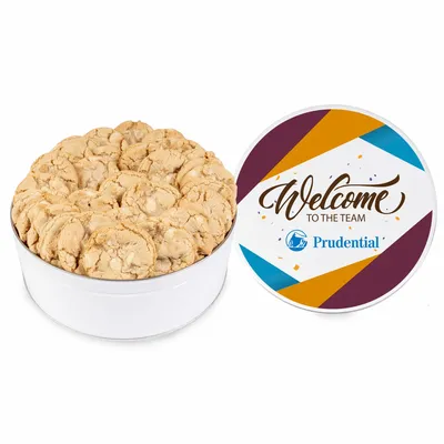 Fresh Beginnings Macadamia Nut Cookie Tin (Large) - Custom Socks Now