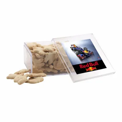 Acrylic Box with Animal Crackers - Large - Custom Socks Now