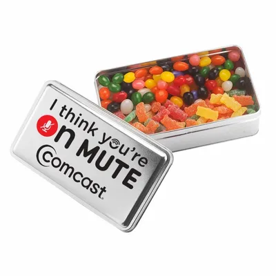 2-Share Tin - Sour Kids/Assorted Jelly Beans - Custom Socks Now