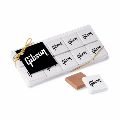 Twenty Piece Chocolate Foiled Square Box - Custom Socks Now