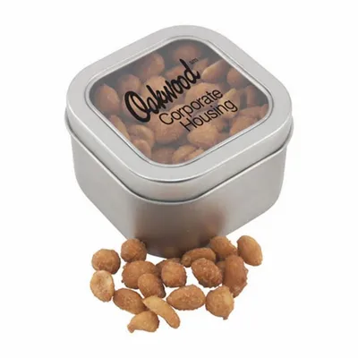 Window Tin with Honey Roasted Peanuts - SBF2700 - Custom Socks Now