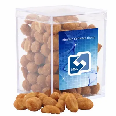 Acrylic Box with Honey Roasted Peanuts - Small - Custom Socks Now