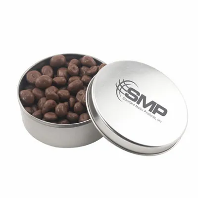 Round Tin with Chocolate Raisins - SBF3000 - Custom Socks Now