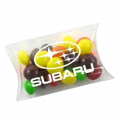 Small Pillow Acetate Box with Skittles - Custom Socks Now