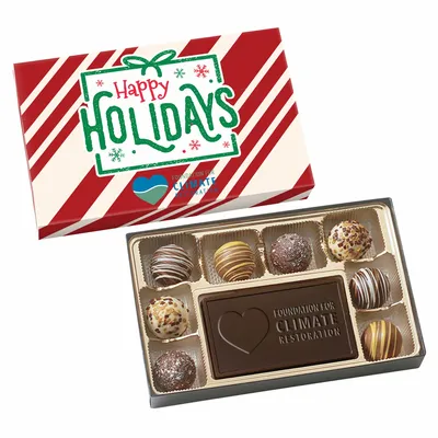 Truffle Gift Box Full Color Lid with 8 Truffles - Custom Socks Now