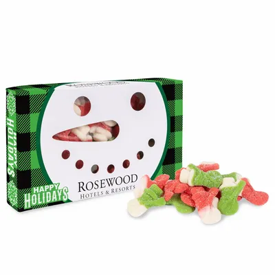 Snowman Die Cut Box with Gummy Snowmen - Custom Socks Now