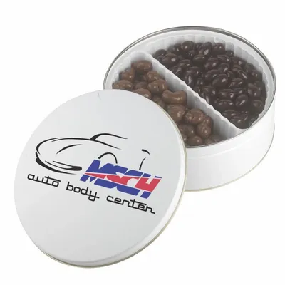 Warm Wishes Tins - Dark Choc Almonds & Milk Choc Cashews - Custom Socks Now