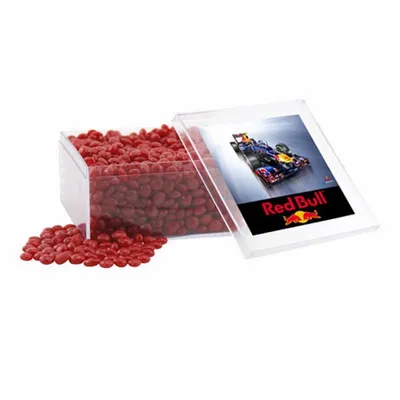 Acrylic Box with Red Hots - Large - Custom Socks Now