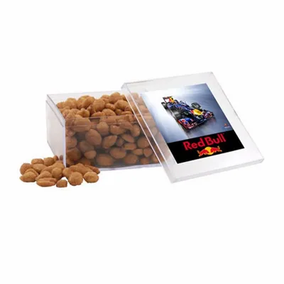 Acrylic Box with Honey Roasted Peanuts - Large - Custom Socks Now