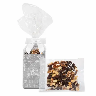 Holiday Gift Tote with Raisin Nut Trail Mix - Custom Socks Now