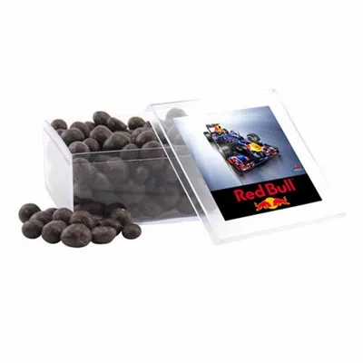 Acrylic Box with Choc Espresso Beans - Large - Custom Socks Now