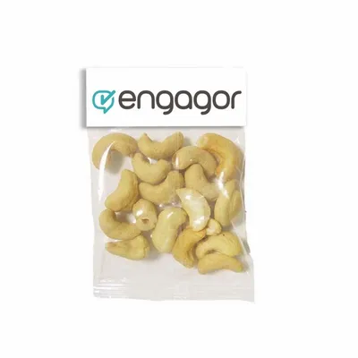 Small Header Bags - Jumbo Salted Cashews - Custom Socks Now