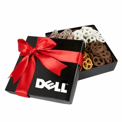 4 Delights Gift Box - Assorted Mini Pretzels - Custom Socks Now