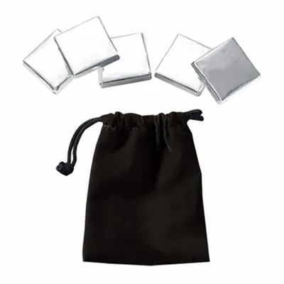 Velour Pouches with Chocolate Squares - Custom Socks Now