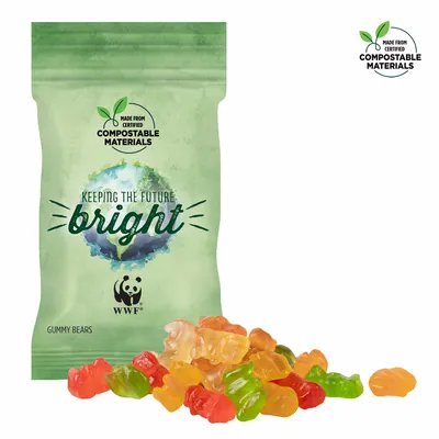 1oz ECO-Digibag, Compostable & Full Color, Gummy Bears - Custom Socks Now