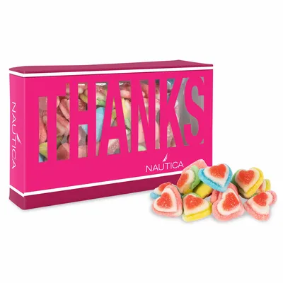 Thanks Die Cut Box with Triple Layer Hearts - Custom Socks Now