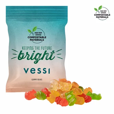 2oz. ECO-Digibag, Compostable & Full Color, Gummy Bears - Custom Socks Now