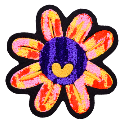 Multi Color Chenille Patch Multi Color Chenille Patch - Custom Socks Now
