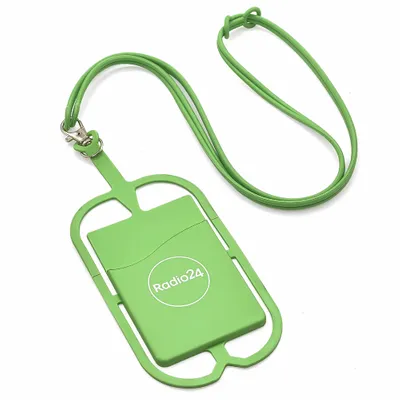 Lanyard Silicone Phone Wallet Holder - Custom Socks Now