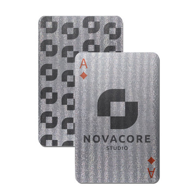 Brushed Silver Finish Playing Cards