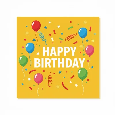 Happy Birthday Napkins - Custom Socks Now