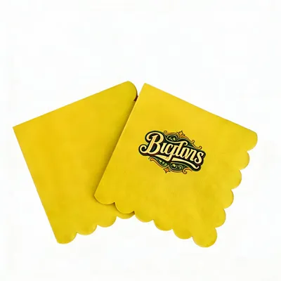 Scallop Beverage Napkins - Custom Socks Now