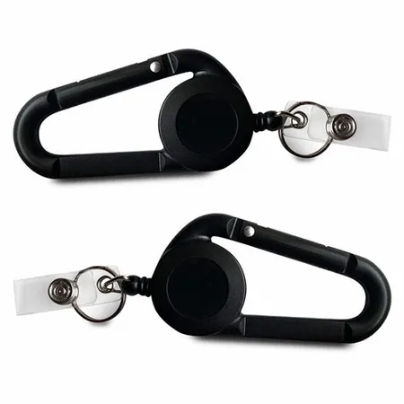 Carabiner Clip Badge Reel Keychain - Custom Socks Now