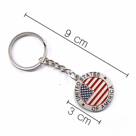 Custom US Flag Keychain Custom US Flag Keychain - Custom Socks Now