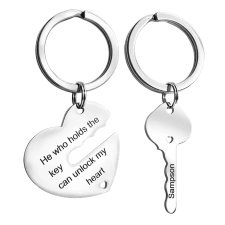 Metal Keychain for Couples Metal Keychain for Couples - Custom Socks Now