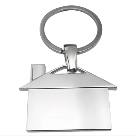 House-Shaped Metal Keychain House-Shaped Metal Keychain - Custom Socks Now