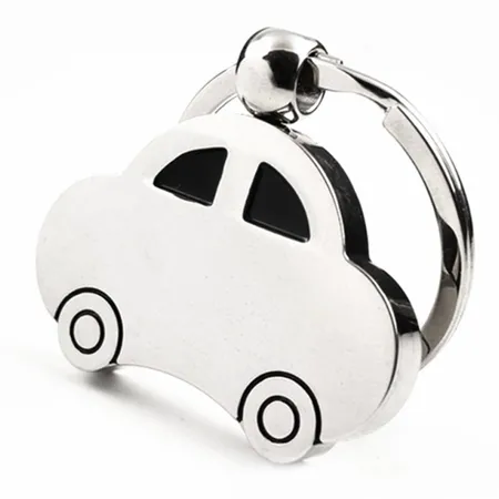 Car Shaped Metal Keychain Car Shaped Metal Keychain - Custom Socks Now