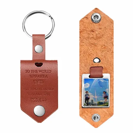 Artistic Laser Cut Leather Keychain Artistic Laser Cut Leather Keychain - Custom Socks Now