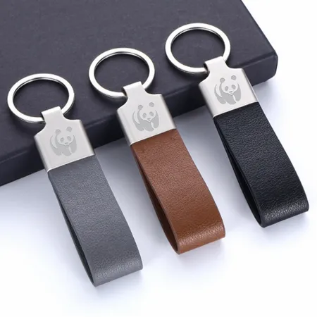 Elegant Loop Leather Keychain Elegant Loop Leather Keychain - Custom Socks Now