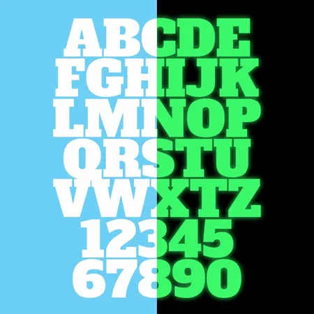 Alphanumeric Glow In The Dark Patches - Custom Socks Now