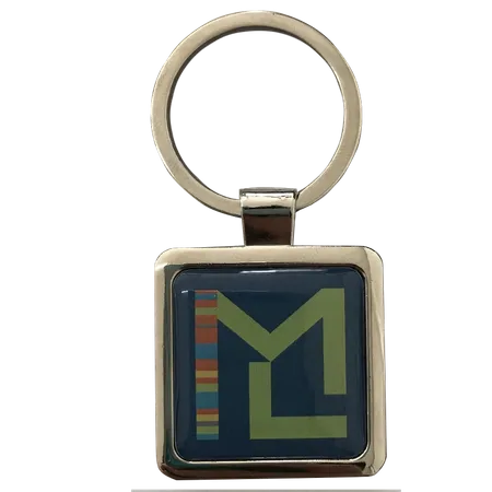 Epoxy Square Metal Keychain Epoxy Square Metal Keychain - Custom Socks Now