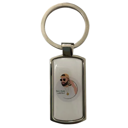 Straight Rectangle Metal Keychain Straight Rectangle Metal Keychain - Custom Socks Now