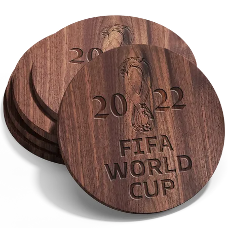 Custom Handmade Walnut Coaster - Custom Socks Now