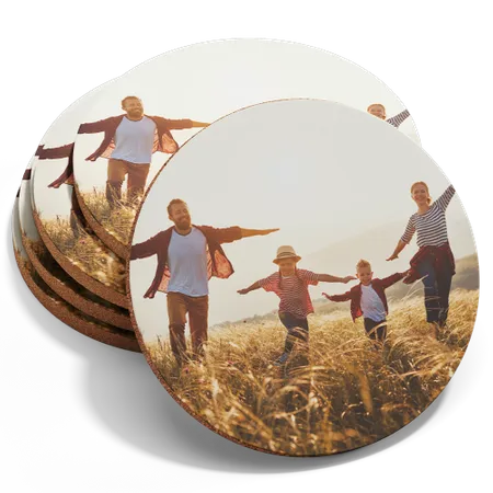 Custom Photo Fiberboard Coasters - Custom Socks Now