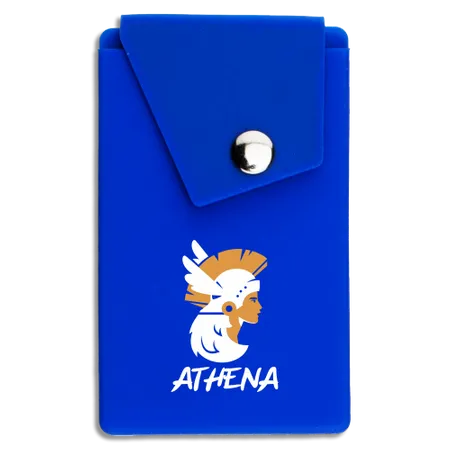 Silicone Card Holder Pressed-On Button Pocket - Custom Socks Now