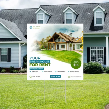 Custom Property Rent Yard Sign