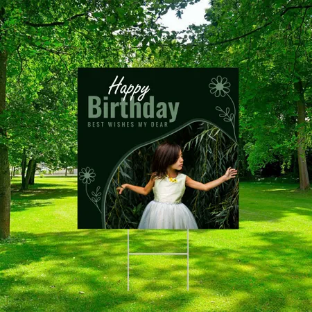 Custom Birthday Girl Outdoor Yard Sign
